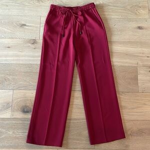 Mango Wide Leg Pants | Red | Size Small